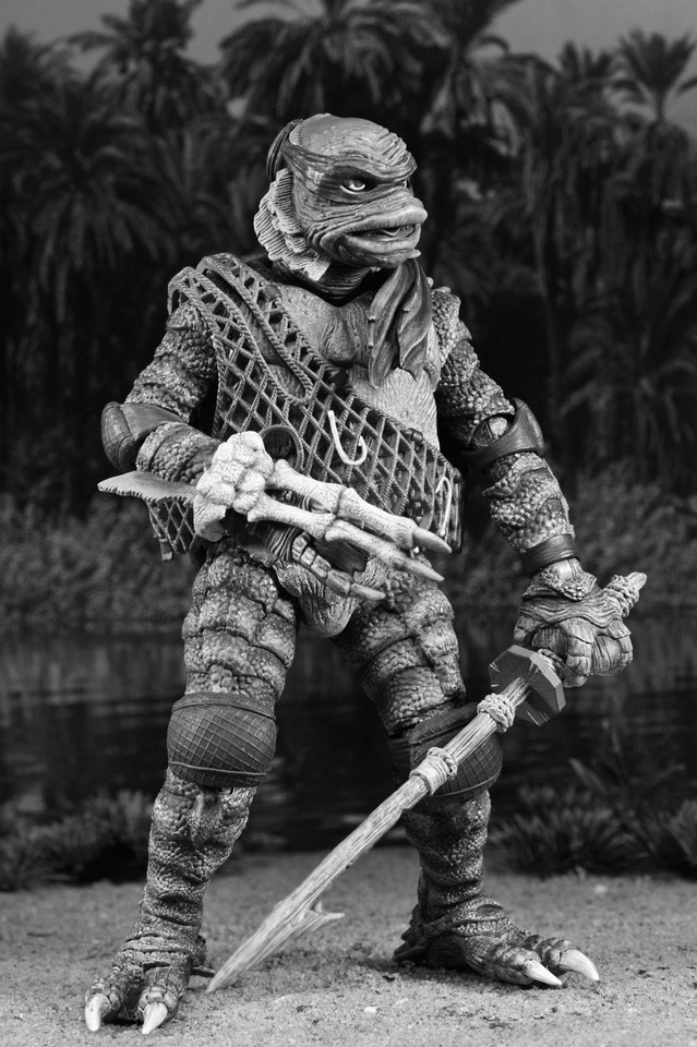 NECA Universal Monsters x Teenage Mutant Ninja Turtles Black & White Action Figure 4-Pack