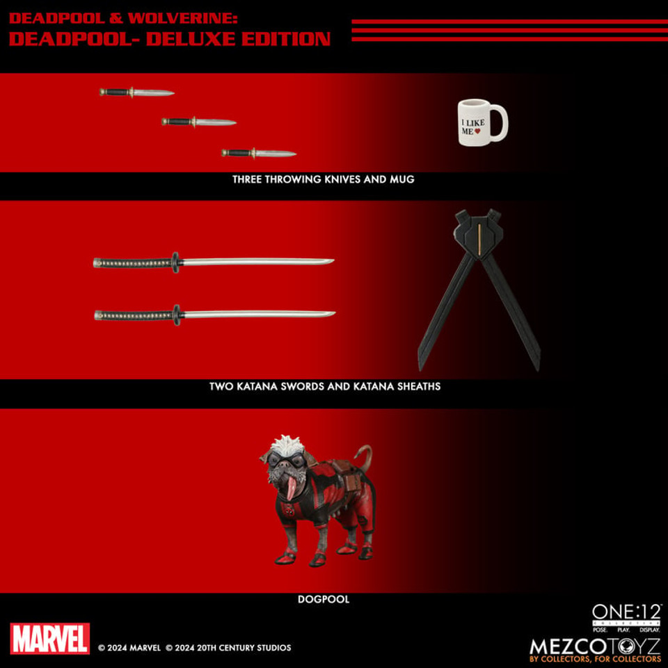 Mezco Toyz Deadpool & Wolverine: Deadpool Deluxe Edition One:12 Collective Action Figure Mezco Toyz Deadpool & Wolverine: Deadpool Deluxe Edition One:12 Collective Action Figure