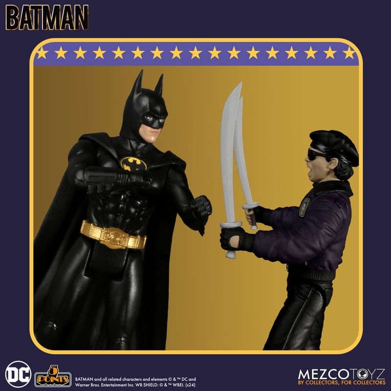 Mezco Toyz Batman 1989 5 Points Action Figure Set of 3: Batman