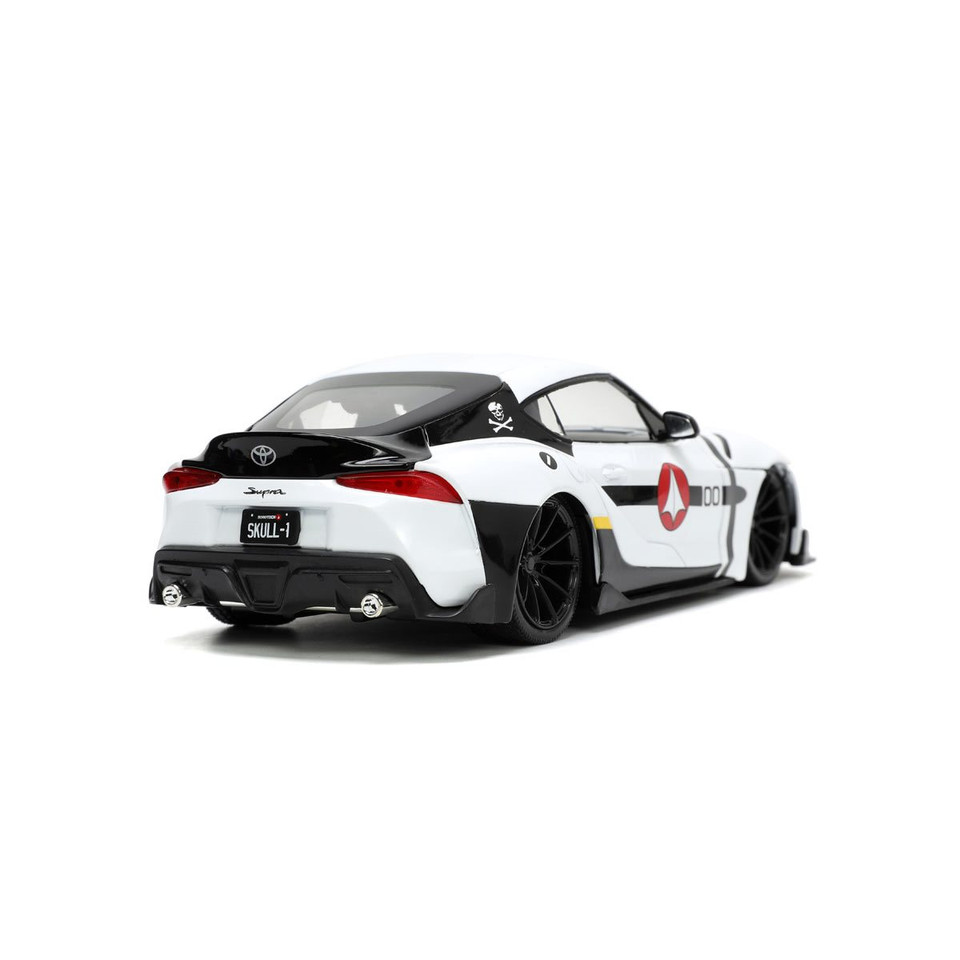 Robotech Hollywood Rides 2020 Toyota Supra 1:24 Scale Die-Cast Metal Vehicle with Roy Fokker Figure