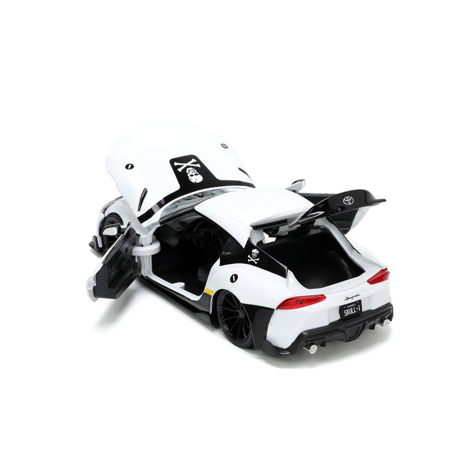 Robotech Hollywood Rides 2020 Toyota Supra 1:24 Scale Die-Cast Metal Vehicle with Roy Fokker Figure