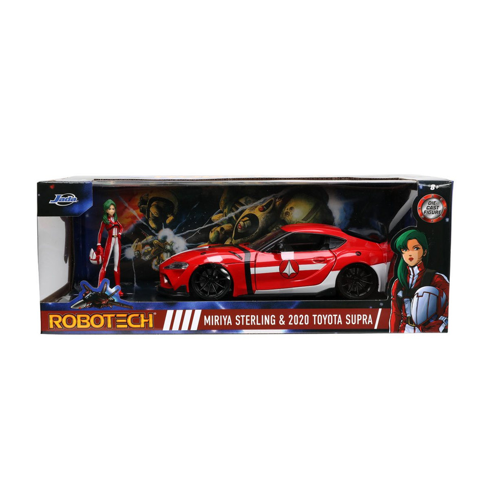 Robotech Hollywood Rides 2020 Toyota Supra 1:24 Scale Die-Cast Metal Vehicle with Miriya Sterling Figure