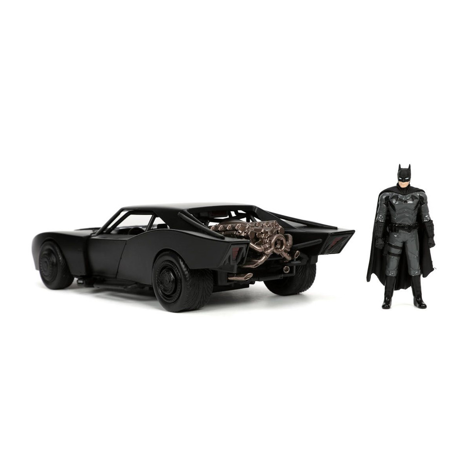 The Batman 2021 Batmobile 1:24 Scale Die-Cast Metal Vehicle with Figure