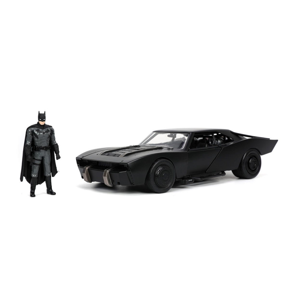 The Batman 2021 Batmobile 1:24 Scale Die-Cast Metal Vehicle with Figure