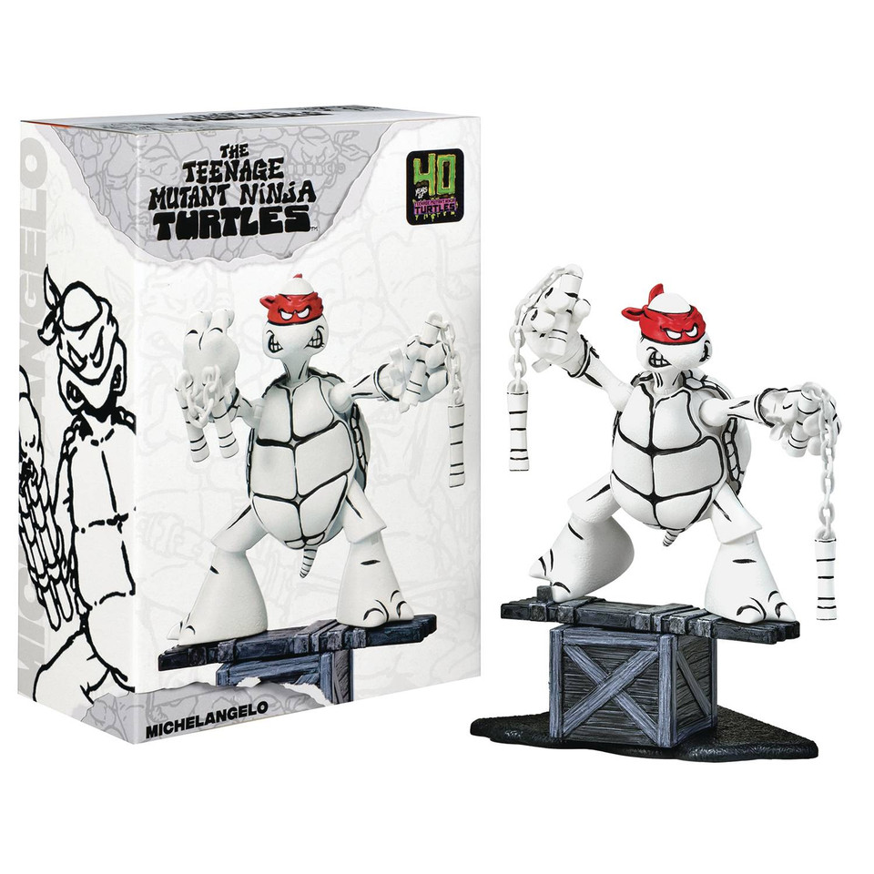 Teenage Mutant Ninja Turtles 40th Anniversary Black & White Original Sketch Michelangelo (PX Previews Exclusive)