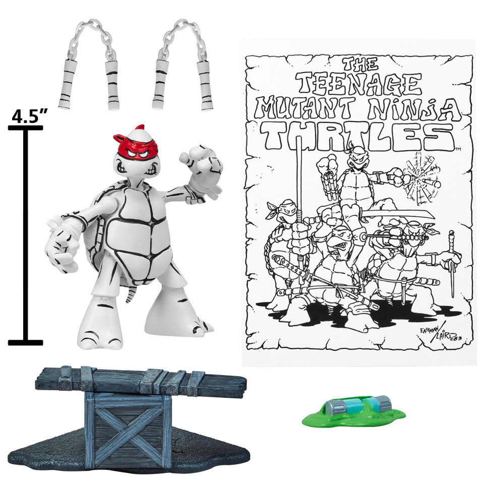 Teenage Mutant Ninja Turtles 40th Anniversary Black & White Original Sketch Michelangelo (PX Previews Exclusive)