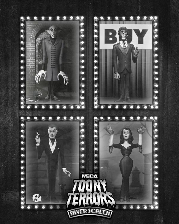 NECA Toony Terrors Silver Screen Edition Assortment 6-Inch Scale Action Figure Set of 4