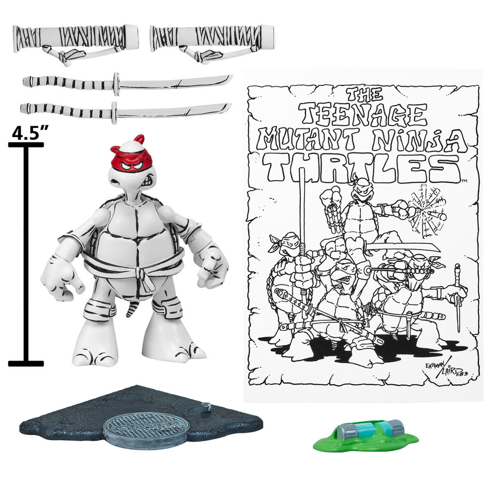 Teenage Mutant Ninja Turtles 40th Anniversary Black & White Original Sketch Set Of 4 (PX Previews Exclusive) Teenage Mutant Ninja Turtles 40th Anniversary Black & White Original Sketch Set Of 4 (PX Previews Exclusive)