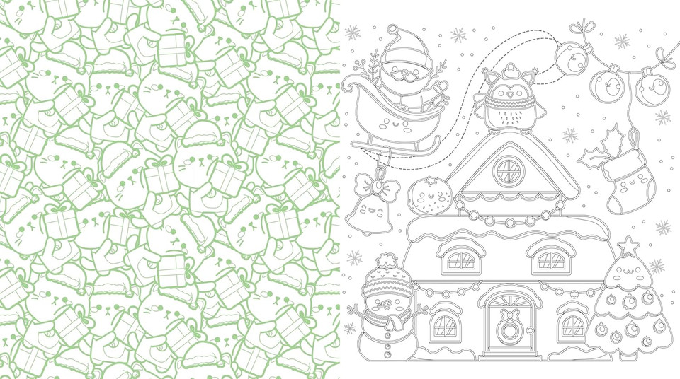 Christmas Cuties Coloring Book