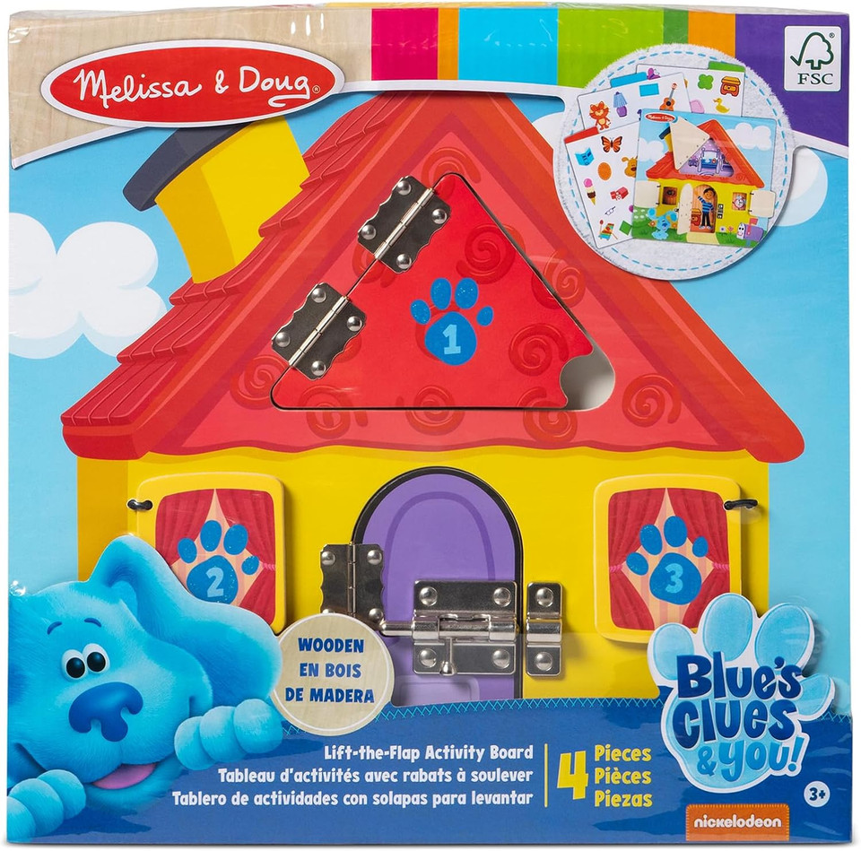 Melissa & Doug Blues Clues & You! Wooden Lift-The-Flap Activity Board