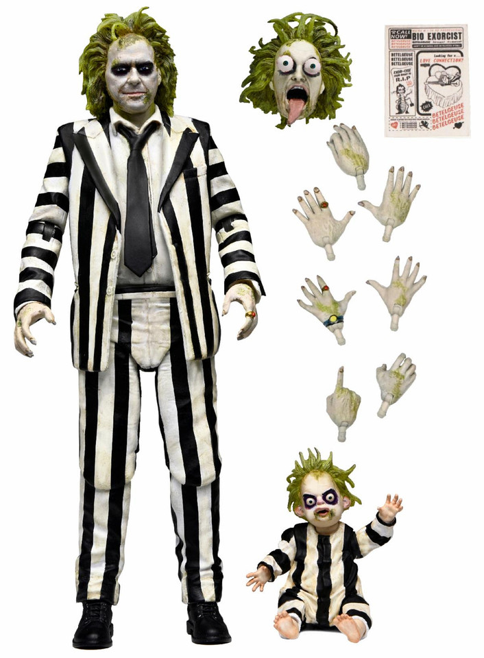 NECA Beetlejuice Beetlejuice Ultimate Striped Suit Beetlejuice 7-Inch Scale Action Figure