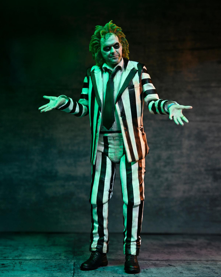 NECA Beetlejuice Beetlejuice Ultimate Striped Suit Beetlejuice 7-Inch Scale Action Figure