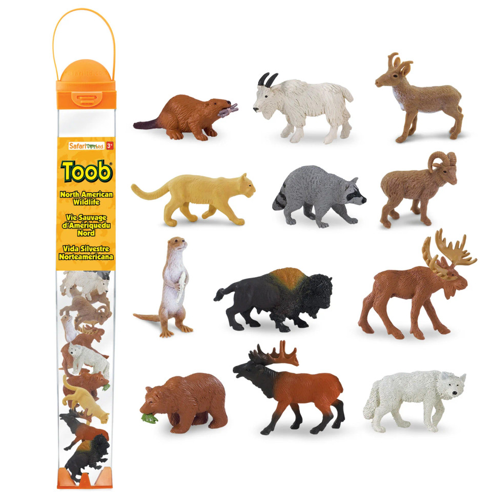 North American Wildlife TOOB® – Mini Wild Animal Figure Set