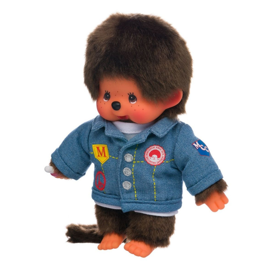 Monchhichi Boy in a Denim Jacket Plush