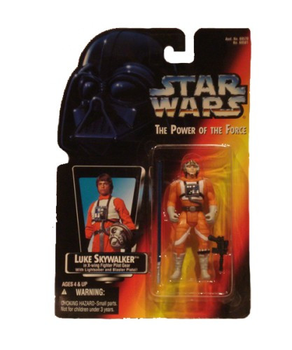 Star Wars Power Of The Force Luke Skywalker in X-Wing Fighter Pilot Gear Action Figure