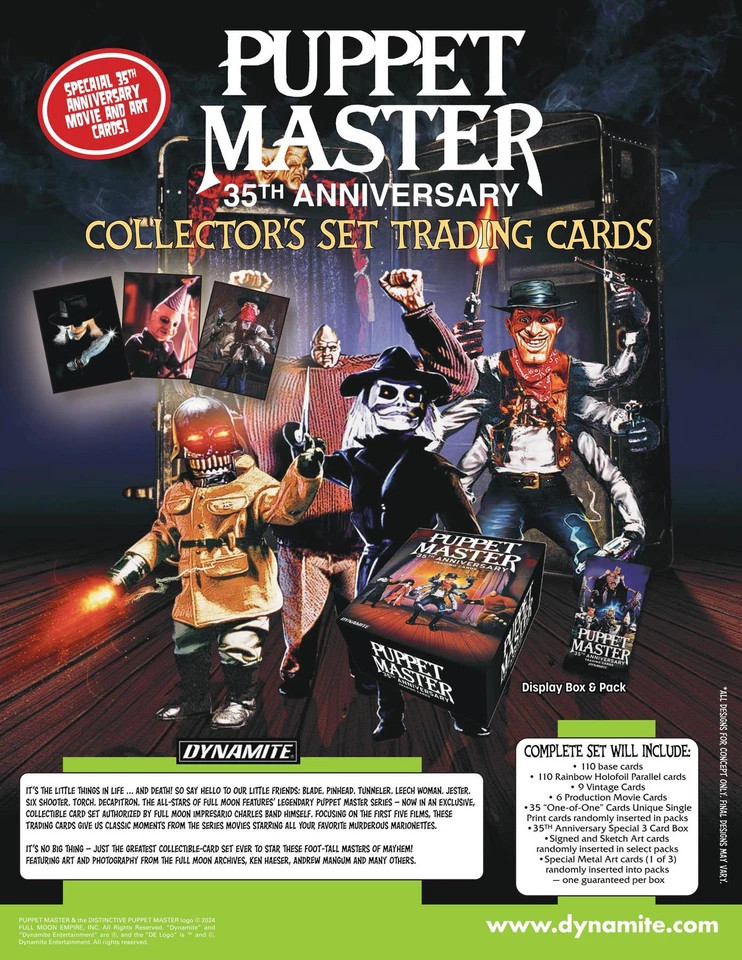 Puppet Master 35th Anniversary Collector's Trading Card Set - Display Box