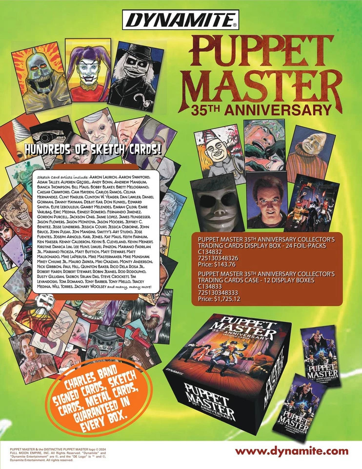 Puppet Master 35th Anniversary Collector's Trading Card Set - Display Box
