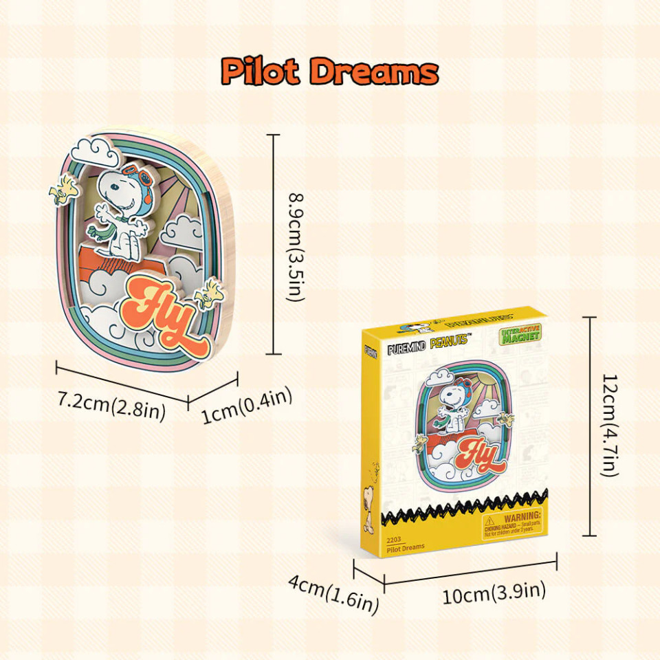 Puremind Peanuts Snoopy Pilot Dreams Interactive Magnet Puremind Peanuts Snoopy Pilot Dreams Interactive Magnet