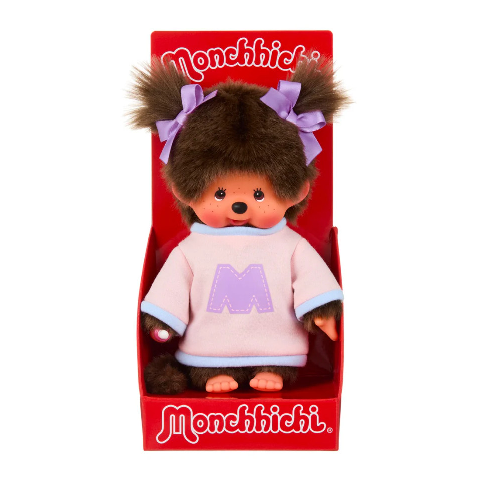 Monchhichi Girl Bi-Color Sweater Plush Doll
