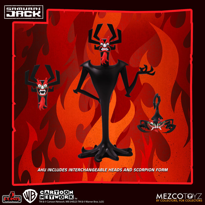 [PRE-ORDER] Mezco Toyz 5 Points Samurai Jack Deluxe Action Figure Set of 3