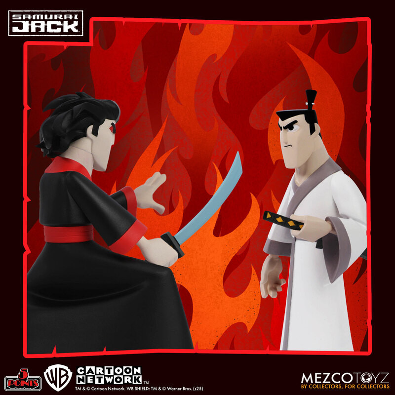 [PRE-ORDER] Mezco Toyz 5 Points Samurai Jack Deluxe Action Figure Set of 3