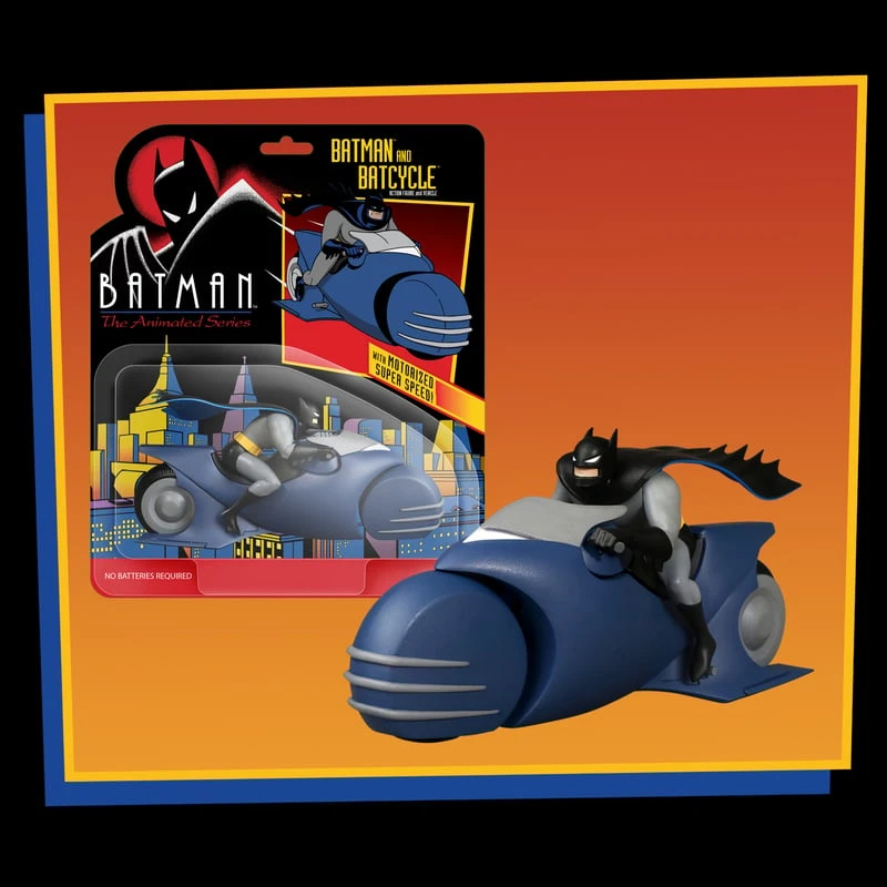 Mezco Toyz 5 Points Batman: The Animated Series Series 2 Batman & Batcycle Set