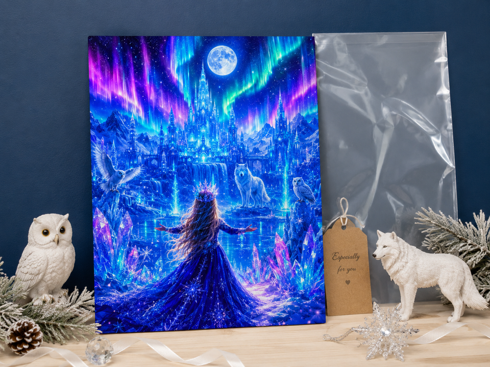 She Rules The Ice Kingdom — Girls' Fantasy Canvas Print, 11×14