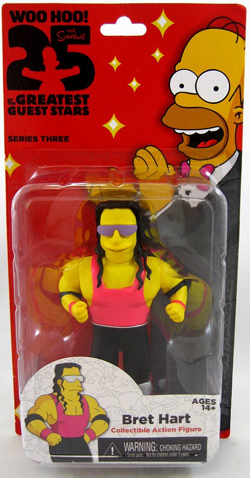 NECA Simpsons 25th Anniversary 5-Inch Series 3 - Bret Hart Action