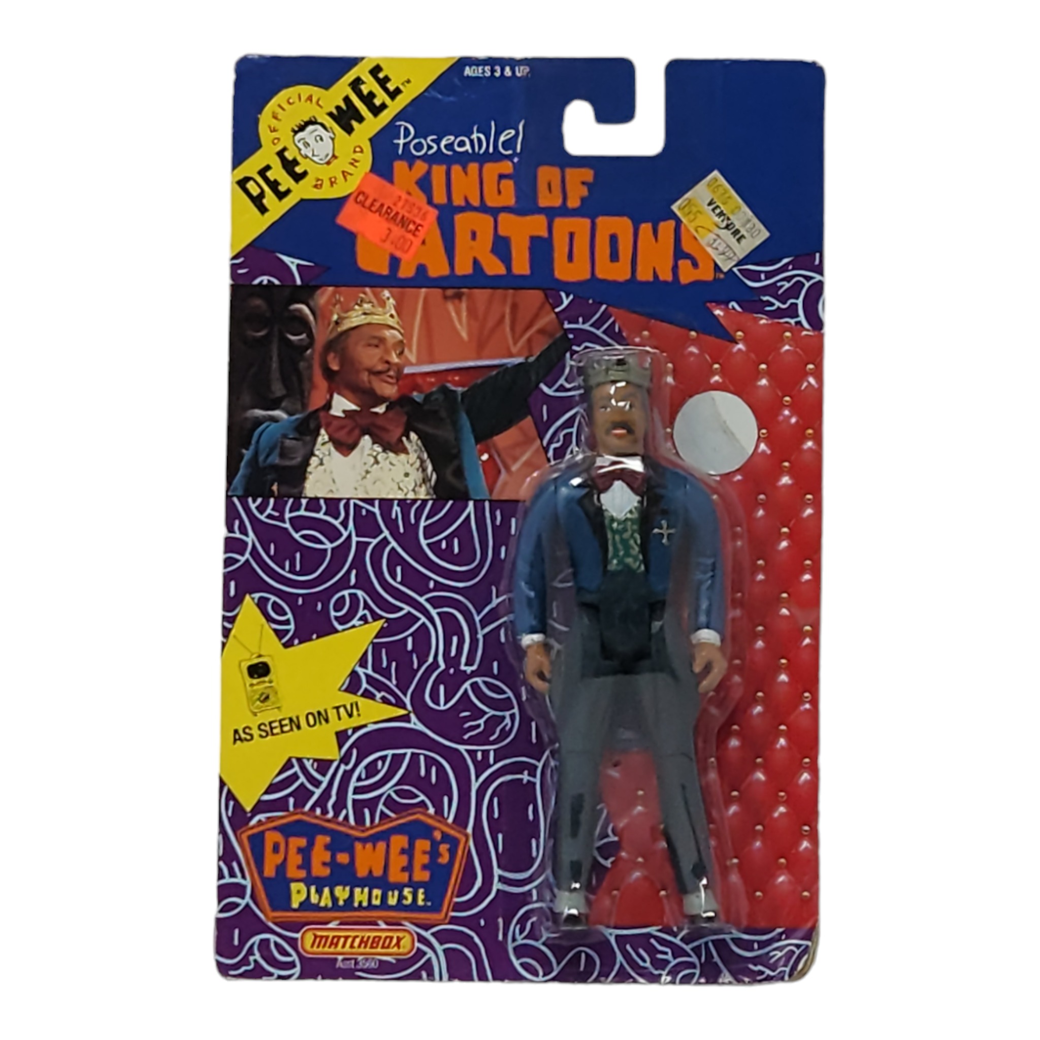 1988 Matchbox Pee-Wee Herman Playhouse King Of Cartoons 6 Inch