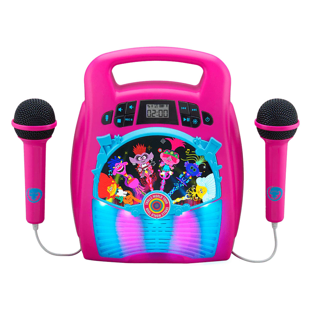 Machine Karaoké EKids Trolls Band Together - Enceinte Bluetooth Avec Micro Rose
