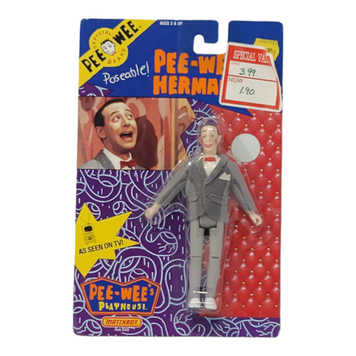 Vintage 1988 Matchbox Pee-Wee Herman Action Figure - Poseable Toy