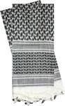 Red Rock Shemagh Head Wrap - White/black
