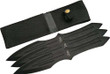 Szco Rite Edge 9.75" Throwing - Knife Black 3pc Set W/sheath