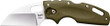 Cold Steel Tuff Lite 2.5" Od - Green Plain Edge Clip Folder