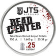 Jts Pellets Dead Center 25 - Domed 25.39gr 150ct