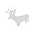 B/c Ar500 3/8" Silhouette Deer Wht