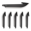 Od Edge Drop-pt 2.5" Blade 6pk Blk