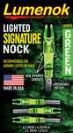 Lumenok Lighted Nock - Signature Series Green 3pk