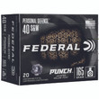 Fed Punch 40 S&w 165gr Jhp 20/200