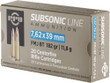 Ppu Subsonic 7.62x39 182gr Fmj - 20rd 50bx/cs