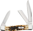 Case Knives Amber Bone Peach - Seed Jig Medium Stockman - 00079C