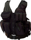 Red Rock Cross Draw Vest Black - 3 Pistol And 3 M4 Mag Pouches