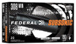 Federal Fusion 308 Win 190gr - Subsonic Fusion 20rd 10bx/cs
