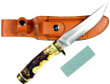 Ruko Fixed Blade Hunting Knife - 5" Delrin Deer Horn Handle