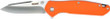 Ruko Folder Tactical Knife - 3.25" Orange Handle Clamshell