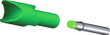 Tenpoint Lighted Xbow Nock - Alpha-brite .297" Green 3pk