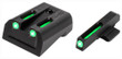 Truglo Sight Set Kimber Pistol - Tritium/fiber Optic Green