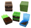 Mtm Deluxe Ammo Box Rifle 100 - Rounds 22-250 To 375h&h Grn