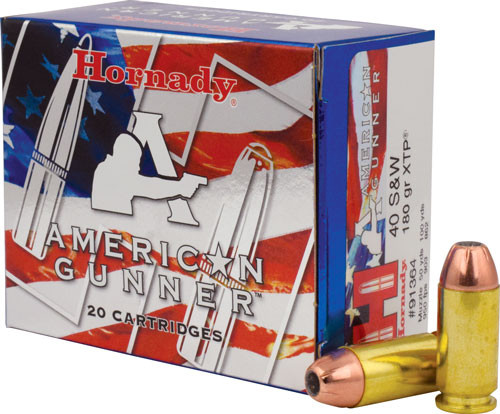 Hornady American Gunner 40 Sw - 180gr Xtp 20rd 10bx/cs