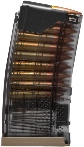 Lancer Magazine L5awm Ar-15 - 300blk 20rd Translucent Smoke